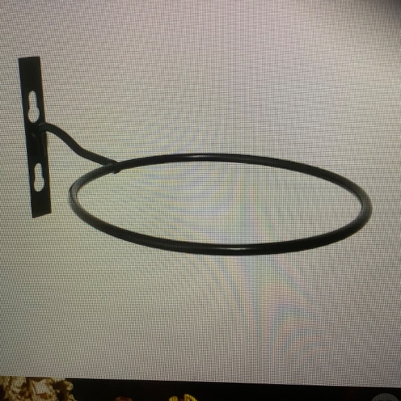 6-inch Black Steel Flower Pot Ring Bundle of 4 - Picture 7 of 8